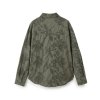 Collar pressed glue embroidered loose shirt for women